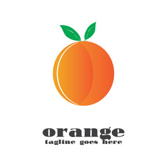 orange logo template that is unique and simple