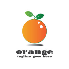 orange logo template that is unique and simple
