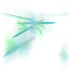 Fototapeta na wymiar An abstract cut out transparent iridescent color streak blur design element.