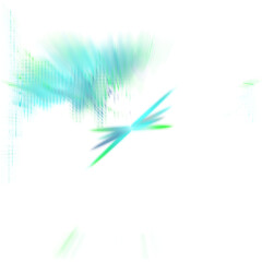Fototapeta na wymiar An abstract cut out transparent iridescent color streak blur design element.