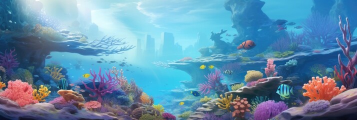 Obraz na płótnie Canvas Fish sea background in the ocean