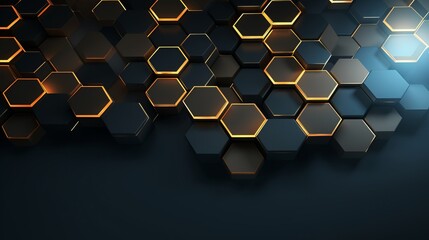 Hexagons pattern: geometric abstract background with simple hexagonal elements for medical, technology, or science design