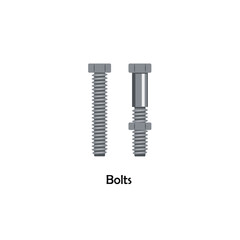 Bolts color illustration vector. Work tool icon for web, tag, label, mechanical shop, garage, repair shop, workshop. Symbol for mechanical engineering, carpentry, mechanic, engineer, carpenter