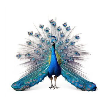 Majestic Peacock Displaying Its Vibrant Plumage