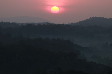 sunrise in the mountains