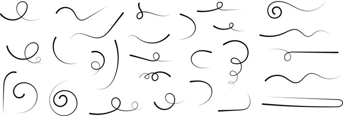 Hand drawn curved arrows set. Sketch doodle style collection. Route or pointers icon vector illustration