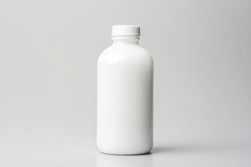 white plain plastic medicine bottle for mockup design.