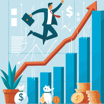 man running on graph