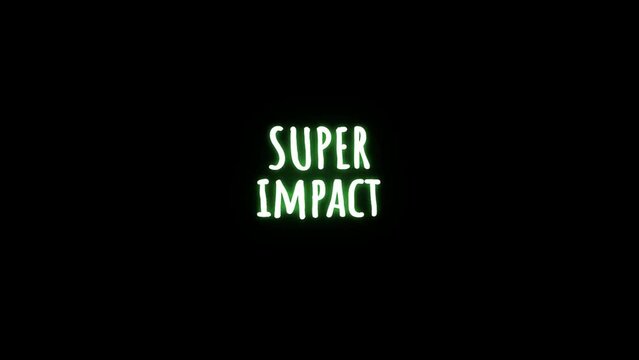 Energy-style Cartoon Title Animation with super impact text