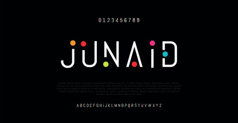 Junaid Crypto colorful stylish small alphabet letter logo design. - obrazy, fototapety, plakaty