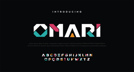 Omari Crypto colorful stylish small alphabet letter logo design. - obrazy, fototapety, plakaty