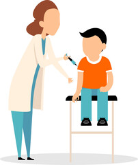 Fototapeta premium Doctor Giving Immunization Vaccine