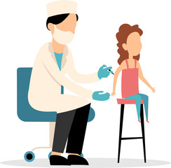 Doctor Giving Immunization Vaccine