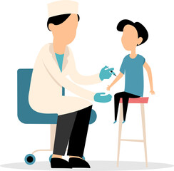 Doctor Giving Immunization Vaccine