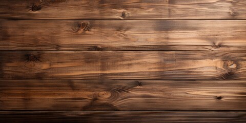 Fototapeta premium Isolated dark wooden table with natural pattern on white background.