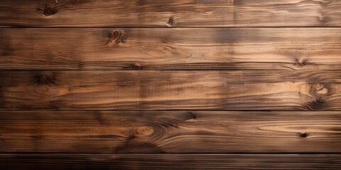 Isolated dark wooden table with natural pattern on white background.