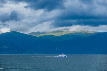 On the fjord journey from Bergenden to Flam you will see nature, mountains, sea, waterfalls, fishing towns, boats 