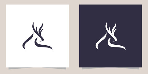 deer logo design vector