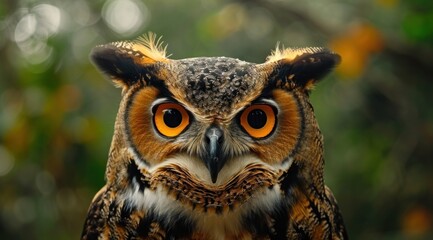 horned owl in nature