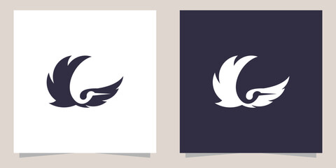 stork logo design template