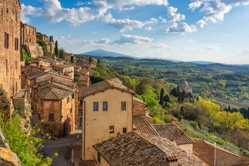 Foto op Aluminium Montepulciano village panoramic view. Siena, Tuscany Italy © stevanzz