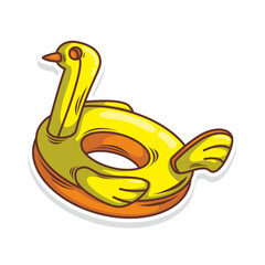 Summer holiday element cartoon art. hand draw style