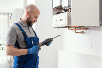 Professional boiler service at home