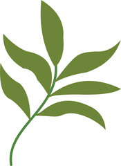 Organic Tropical Leaves Element