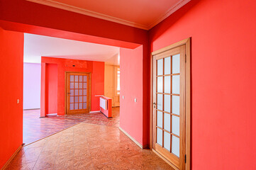 standard room interior apartment. view kind of decor home decoration in hostel house for sale. empty room renovated