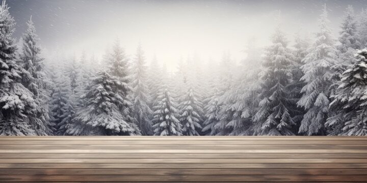 Forest winter backgrounds with wood texture in room interior.
