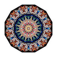 Kaleidoscop - abstract image created by multiple mirroring, digitally manipulated photo