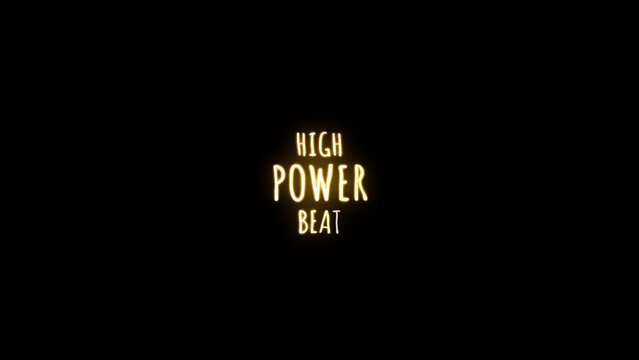 Energy-style cartoon title animation with high power beat text