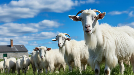 Fototapeta premium sheep and lamb high definition photographic creative image
