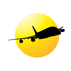 airplane in the sky vector