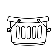 basket in black outline