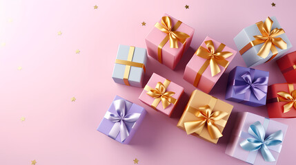 Fototapeta na wymiar Gift box background, black friday sale, birthday, children's day, valentine's day and wedding gift background