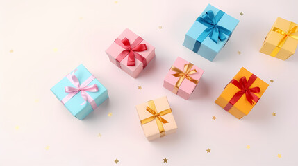 Gift box background, black friday sale, birthday, children's day, valentine's day and wedding gift background