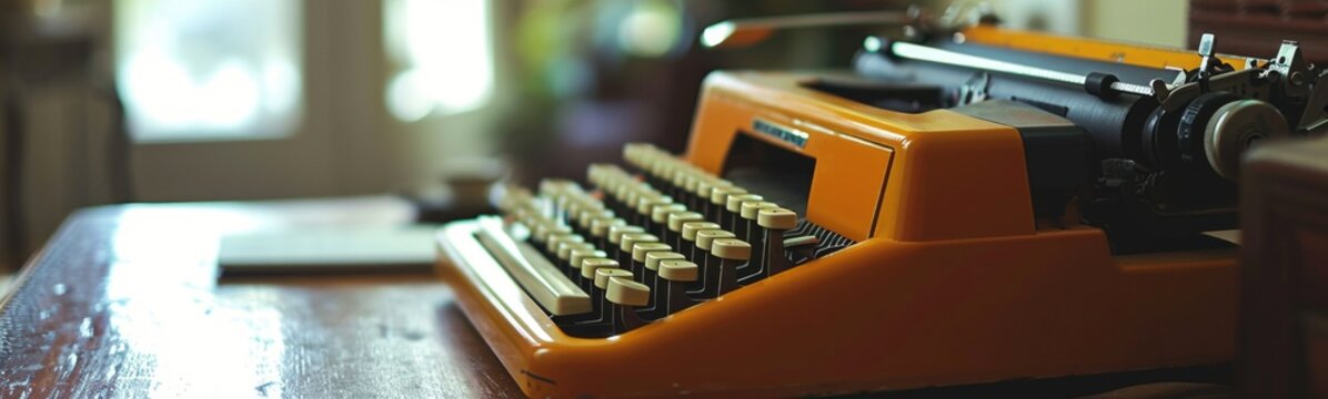 Close up of an typewriter