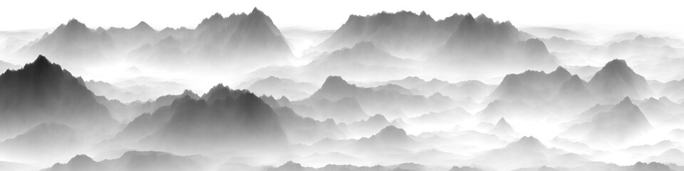 misty mountains landscape - Powered by Adobe