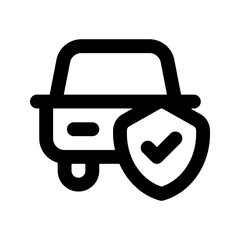 Obraz premium car insurance line icon
