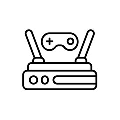 Fototapeta premium Game router outline icons, minimalist vector illustration ,simple transparent graphic element .Isolated on white background