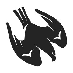 Falcon Logo template Isolated. Brand Identity. Icon Abstract Vector graphic