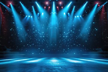 Empty stage with spotlight