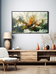 Abstract Nature Inspirations: Vintage Art Canvas Decor with Modern Nature Design