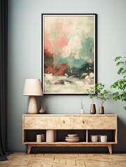 Vintage Nature Abstract Inspirations - Modern Landscape Art Print with Nature Theme