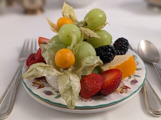 Fruit and cheese plate