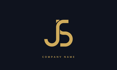 Obraz premium JS, SJ, J, S Abstract Letters Logo Monogram