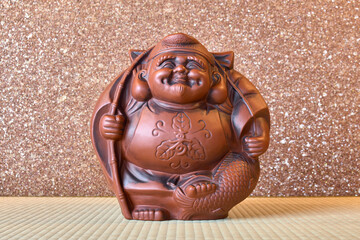 Japanese fortune god statue.
