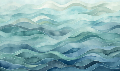 Obraz premium watercolor abstract background with waves
