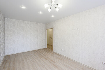 standard room interior apartment. view kind of decor home decoration in hostel house for sale. empty room renovated